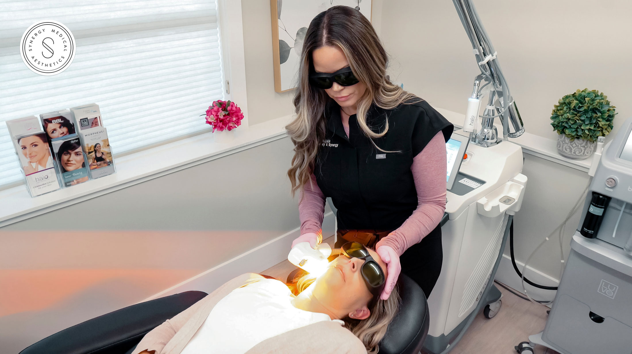 HALO by Sciton treatment being performed by our medical aesthetician at our Nanaimo medspa